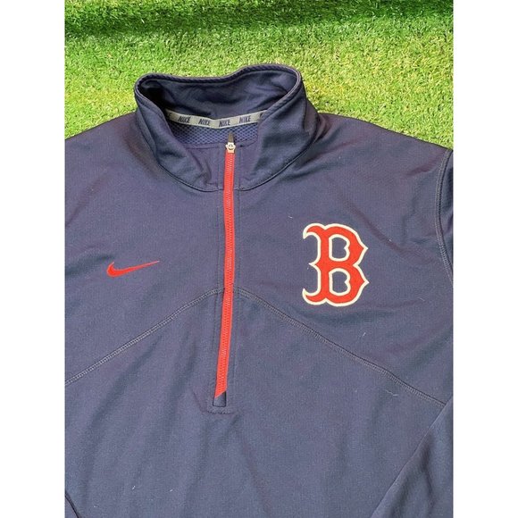 Nike MLB Baseball 1/4 Zip Up Blue Pullover Long sleeve Sweatshirt Mens Size XL - Picture 2 of 5